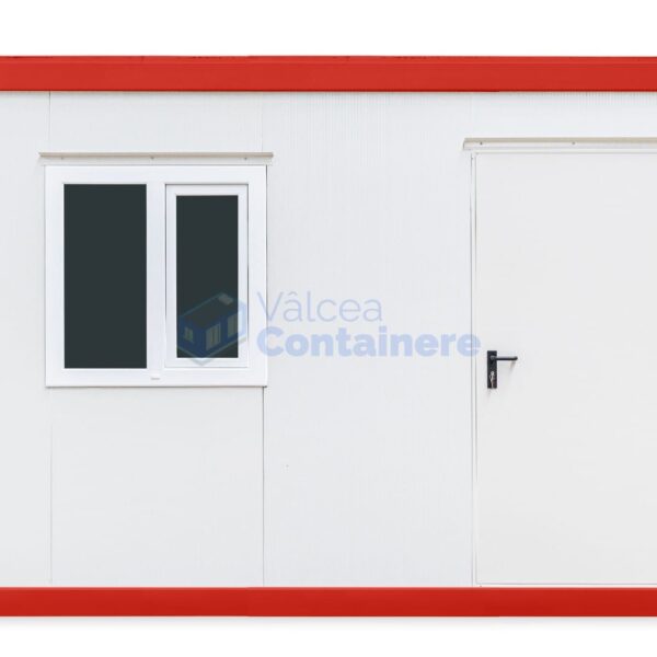 container birou valcea 4metri 1geam rosu