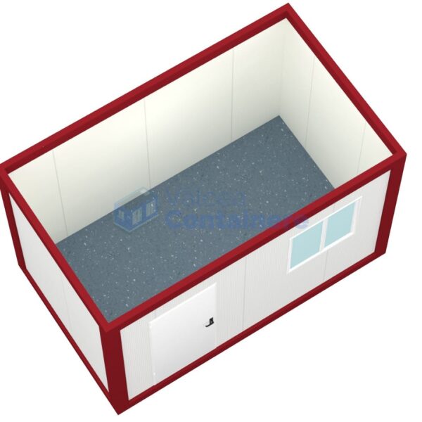 container birou valcea 4metri 1geam rosu1
