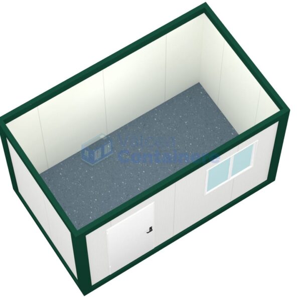 container birou valcea 4metri 1geam verde1