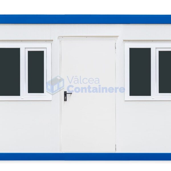 container birou valcea 4metri 2geamuri albastru