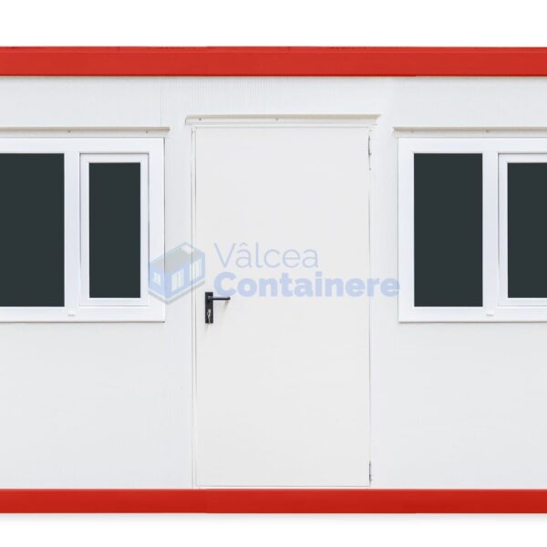 container birou valcea 4metri 2geamuri rosu