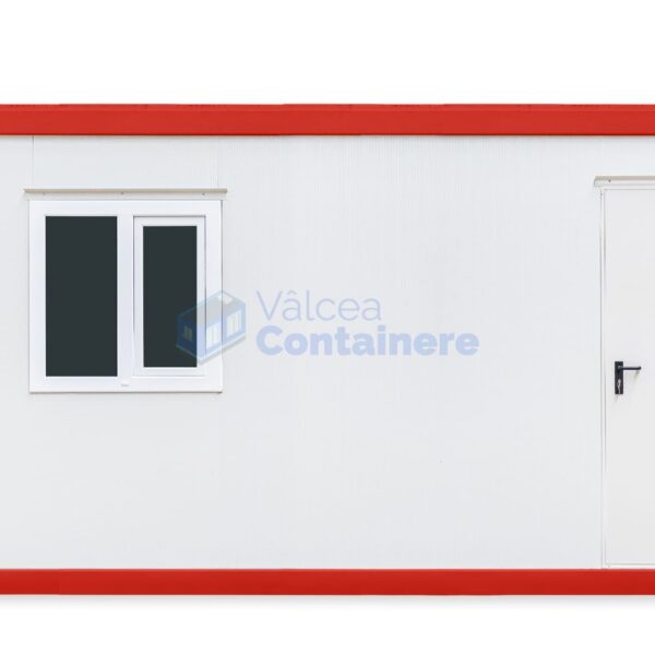 container birou valcea 6metri 1geam rosu