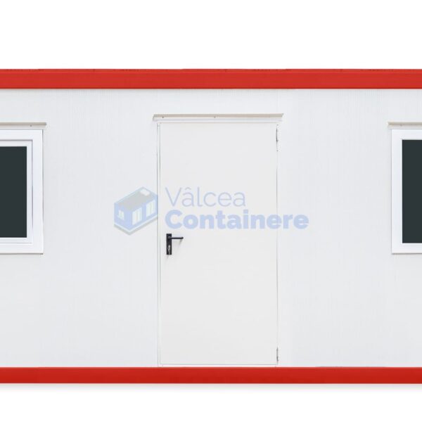 container birou valcea 6metri 2geamuri rosu