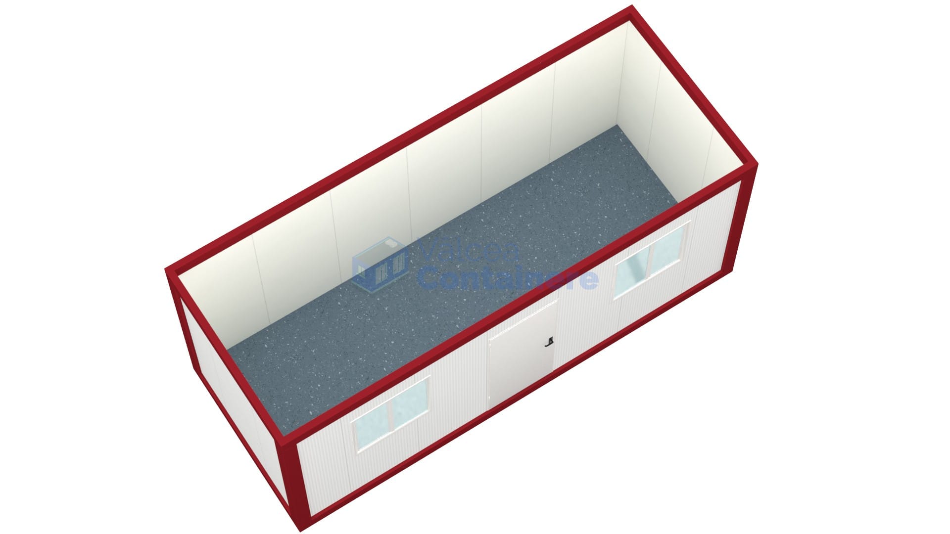 container birou valcea 6metri 2geamuri rosu2