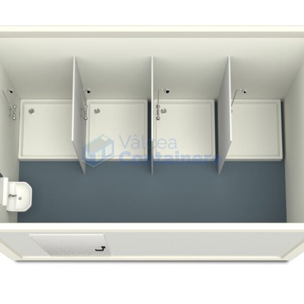 container sanitar valcea 4metri 4dusuri alb